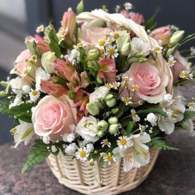 Blush Blossom Basket - Image 4