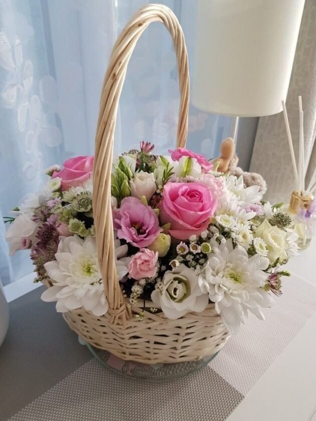 Blush Blossom Basket - Image 3