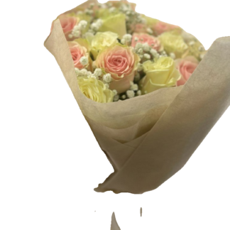 Pink and white rose bouquet expressing love and elegance
